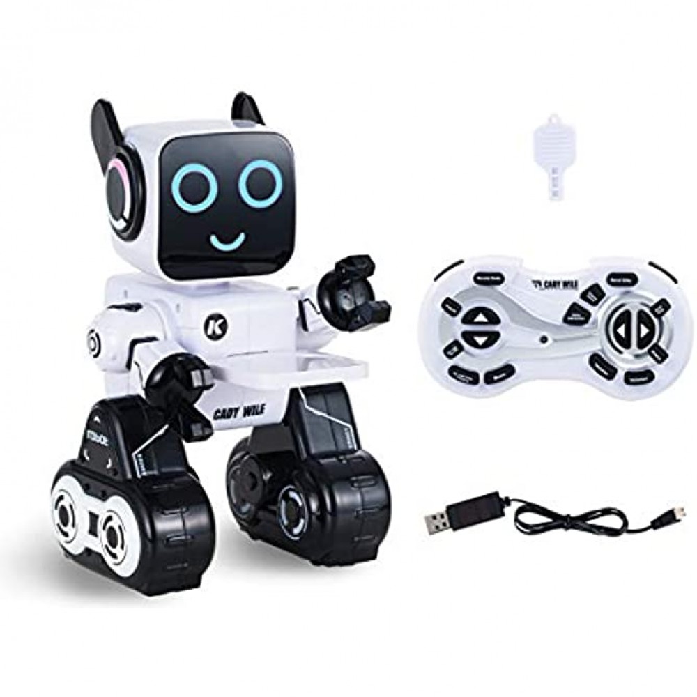 Locisne Robot télécaommandé RC pour Enfants Robot de contrôle du Son à commaende Tactile Rechargeable Kit de Robot éducatif de Danse Chantant